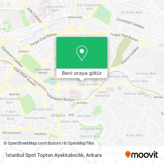 İstanbul Spot Toptan Ayakkabıcılık harita