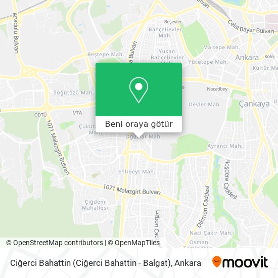 Ciğerci Bahattin (Ciğerci Bahattin - Balgat) harita