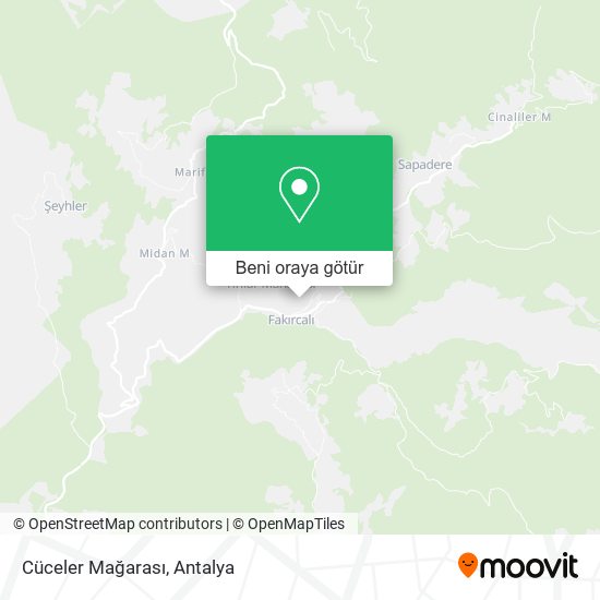 Cüceler Magarasi harita