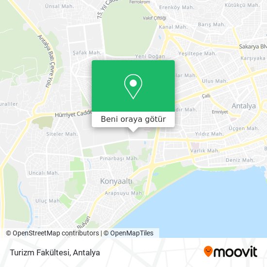 Turizm Fakültesi harita