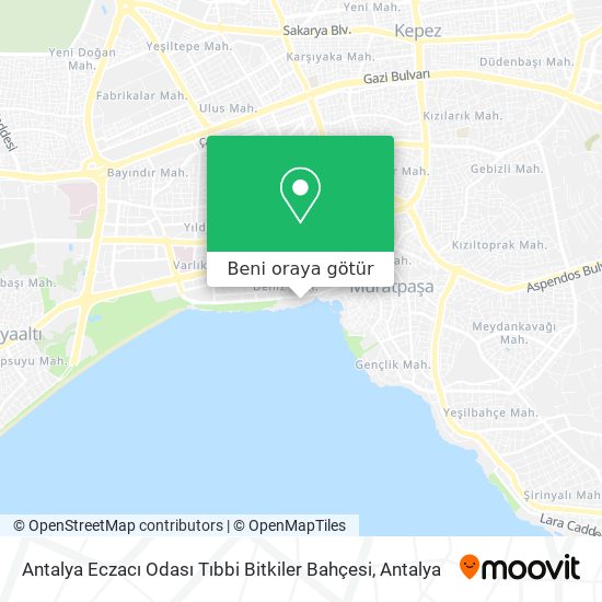 Antalya Eczacı Odası Tıbbi Bitkiler Bahçesi harita