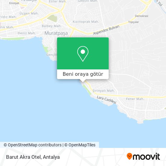 Barut Akra Otel harita