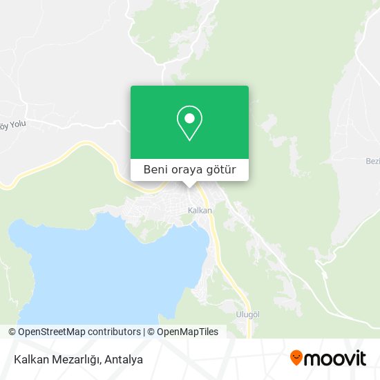 Kalkan Mezarlığı harita