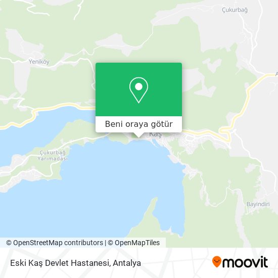 Eski Kaş Devlet Hastanesi harita