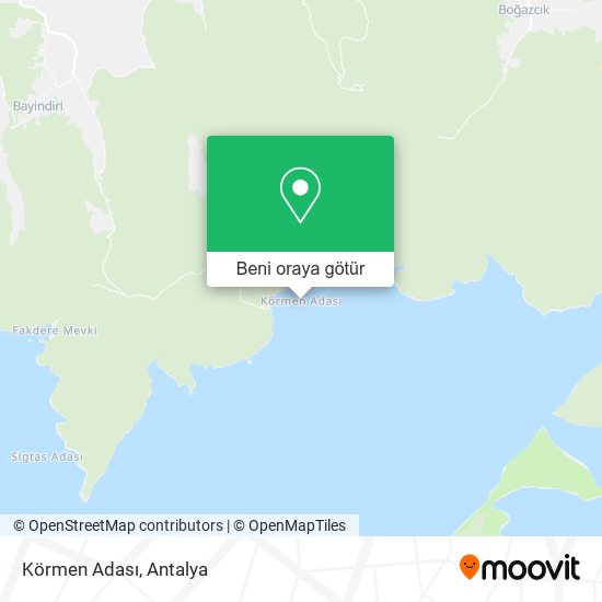 Körmen Adası harita