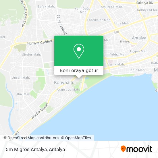 5m Migros Antalya harita