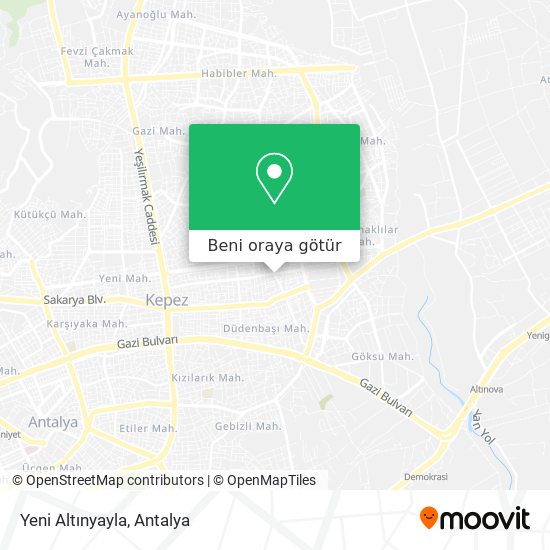 Yeni Altınyayla harita