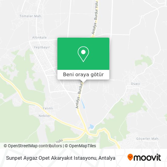 Sunpet Aygaz Opet Akaryakıt Istasyonu harita