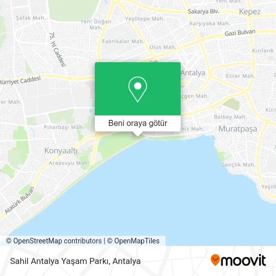 Sahil Antalya Yaşam Parkı harita