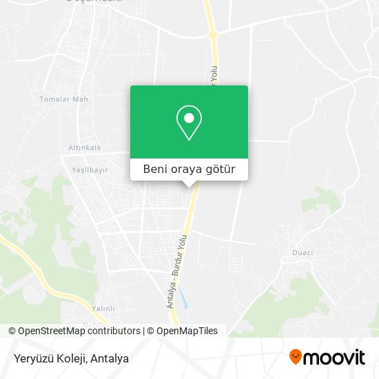 Yeryüzü Koleji harita