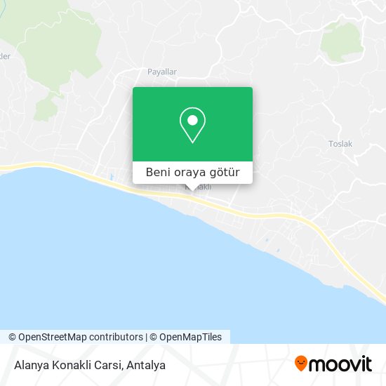 Alanya Konakli Carsi harita