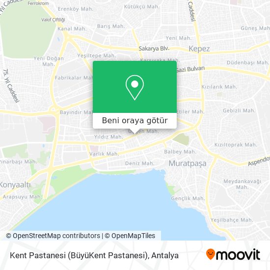 Kent Pastanesi (BüyüKent Pastanesi) harita