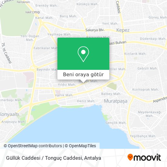 Güllük Caddesi / Tonguç Caddesi harita