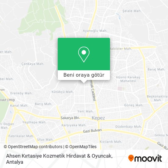 Ahsen Kırtasiye Kozmetik Hirdavat & Oyuncak harita