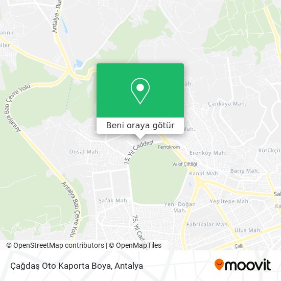 Çağdaş Oto Kaporta Boya harita