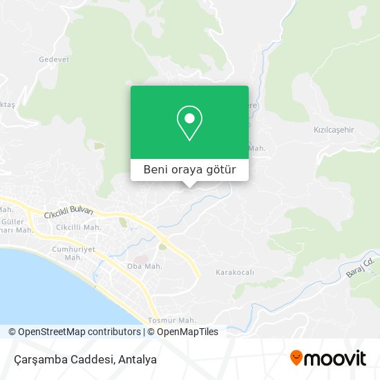 Çarşamba Caddesi harita