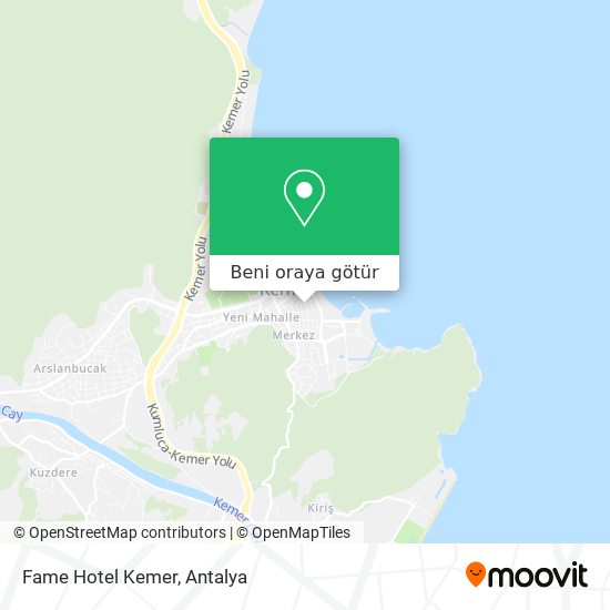 Fame Hotel Kemer harita