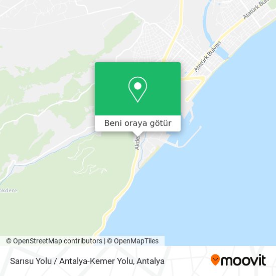 Sarısu Yolu / Antalya-Kemer Yolu harita