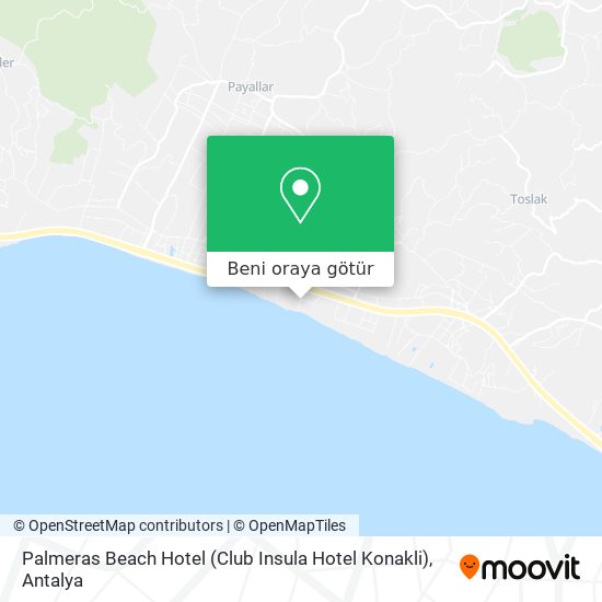 Palmeras Beach Hotel (Club Insula Hotel Konakli) harita