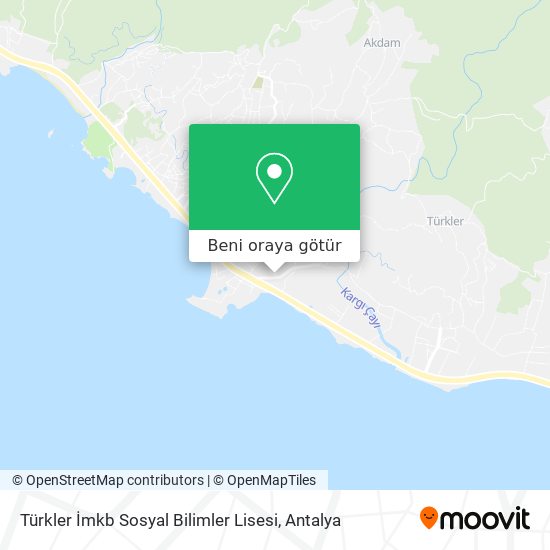 Türkler İmkb Sosyal Bilimler Lisesi harita