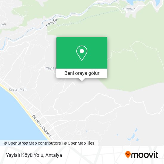 Yaylalı Köyü Yolu harita