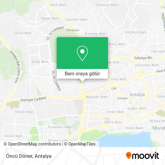 Öncü Döner harita