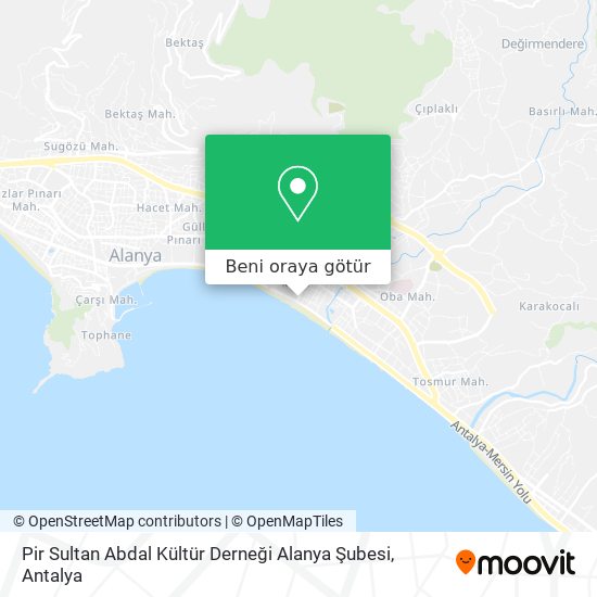 Pir Sultan Abdal Kültür Derneği Alanya Şubesi harita