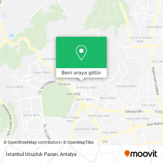 İstanbul Ucuzluk Pazarı harita