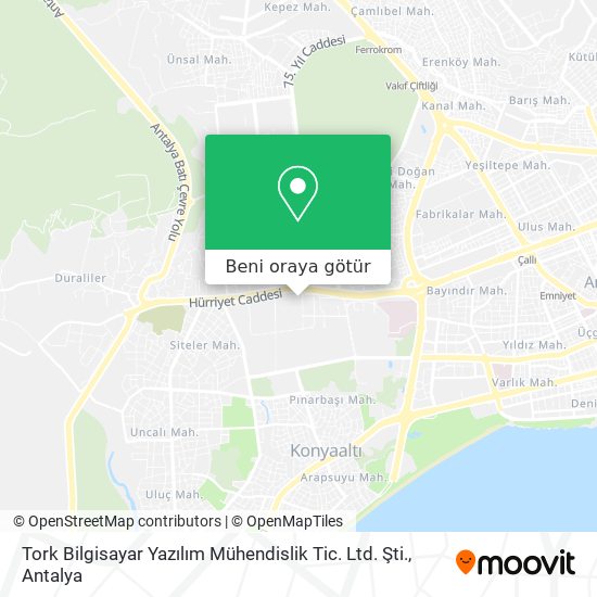 Tork Bilgisayar Yazılım Mühendislik Tic. Ltd. Şti. harita