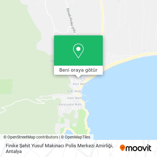 Finike Şehit Yusuf Makinacı Polis Merkezi Amirliği harita