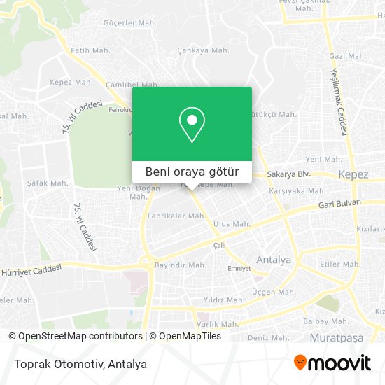 Toprak Otomotiv harita