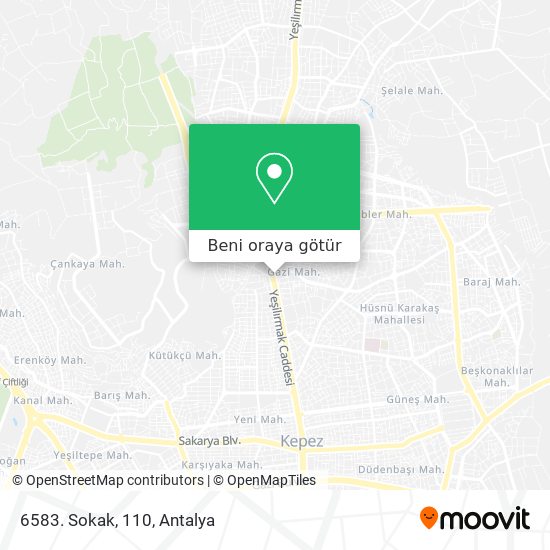 6583. Sokak, 110 harita