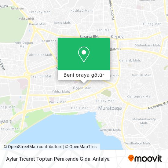 Aylar Ticaret Toptan Perakende Gıda harita
