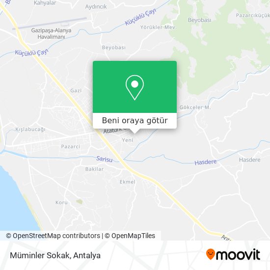 Müminler Sokak harita