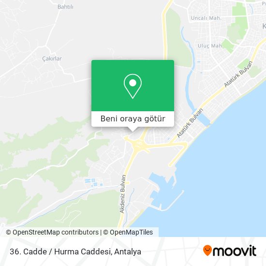 36. Cadde / Hurma Caddesi harita