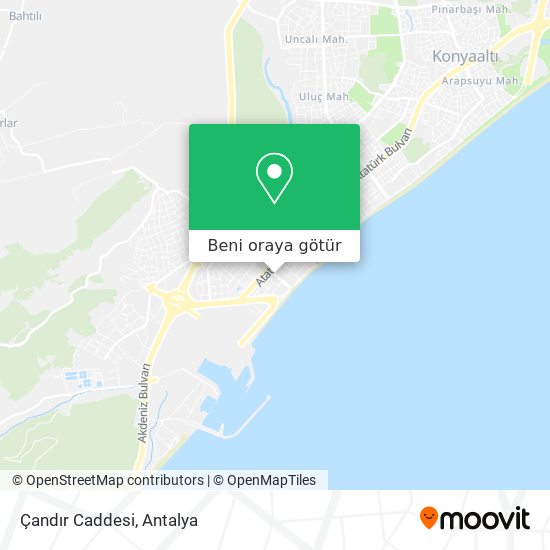 Çandır Caddesi harita