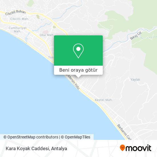 Kara Koyak Caddesi harita
