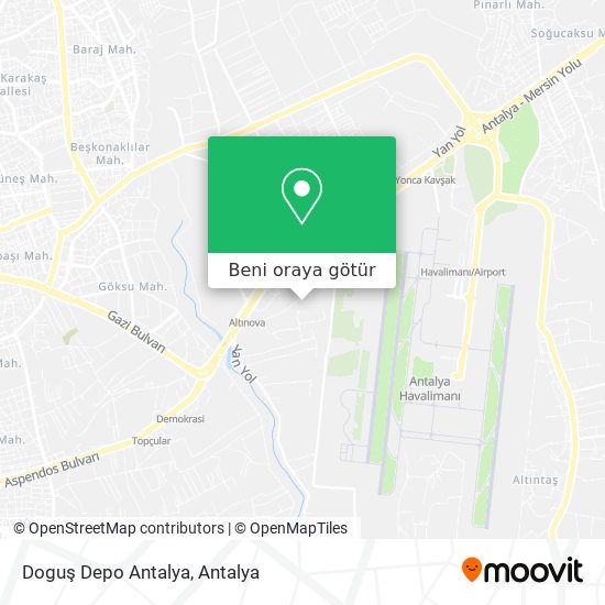 Doguş Depo Antalya harita
