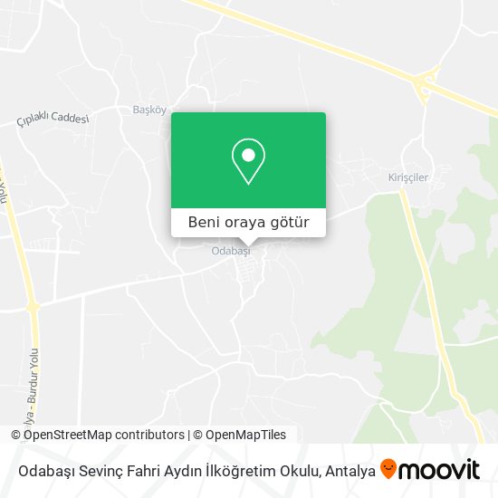 Odabaşı Sevinç Fahri Aydın İlköğretim Okulu harita