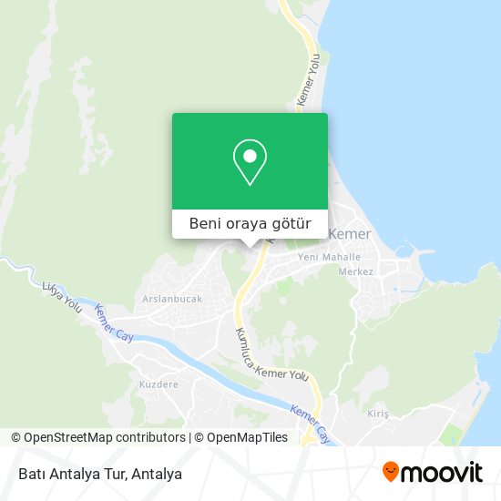 Batı Antalya Tur harita