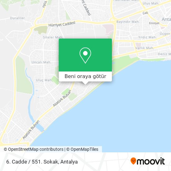 6. Cadde / 551. Sokak harita