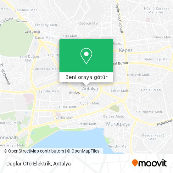 Dağlar Oto Elektrik harita