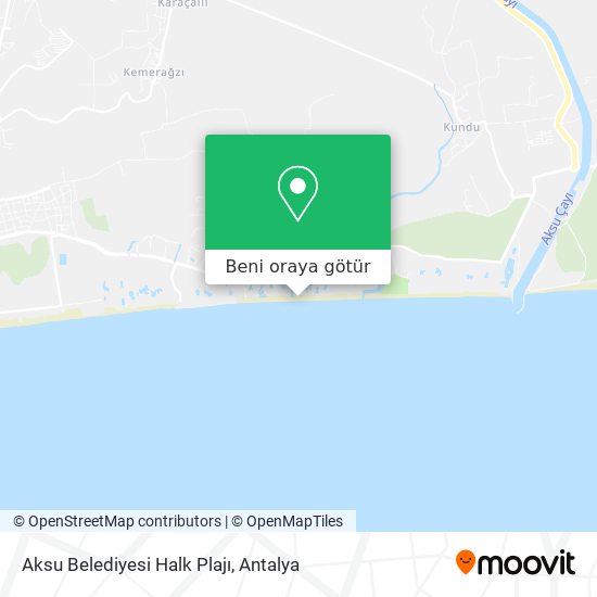 Aksu Belediyesi Halk Plajı harita