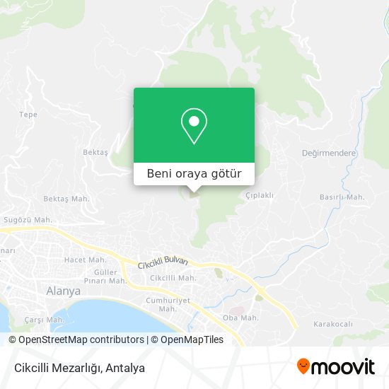 Cikcilli Mezarlığı harita