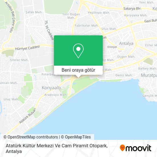 Atatürk Kültür Merkezi Ve Cam Piramit Otopark harita