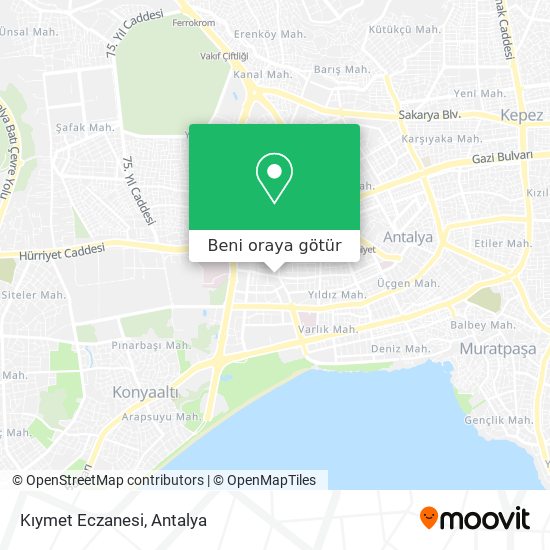 Kıymet Eczanesi harita