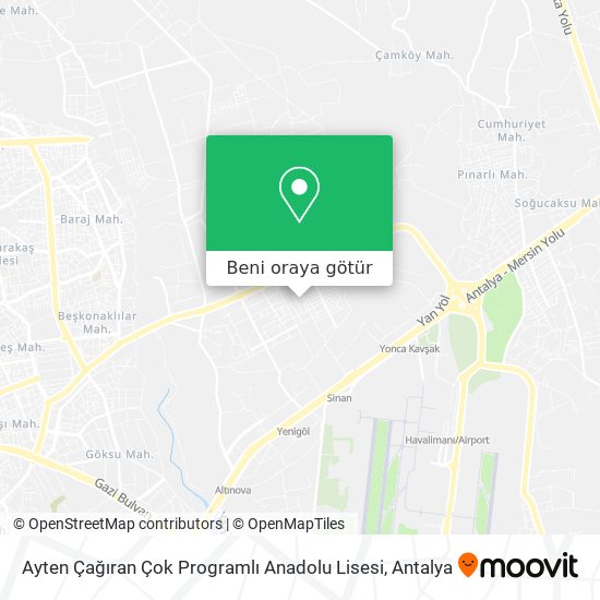 Ayten Çağıran Çok Programlı Anadolu Lisesi harita