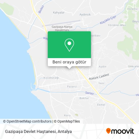 Gazipaşa Devlet Haştanesi harita