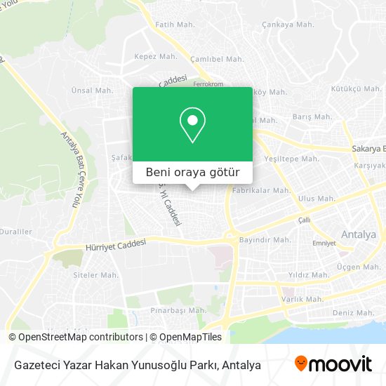 Gazeteci Yazar Hakan Yunusoğlu Parkı harita