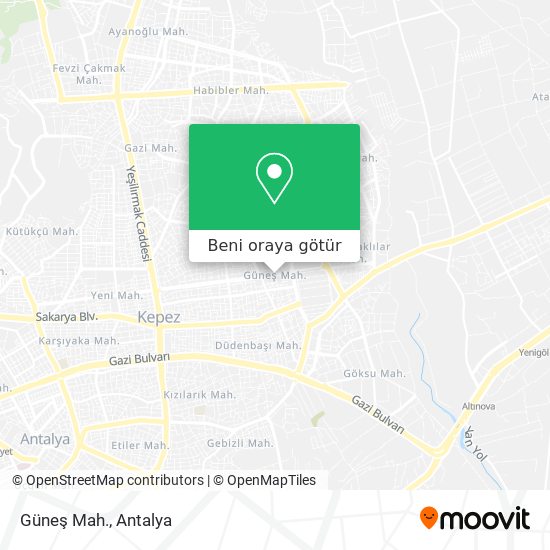 Güneş Mah. harita